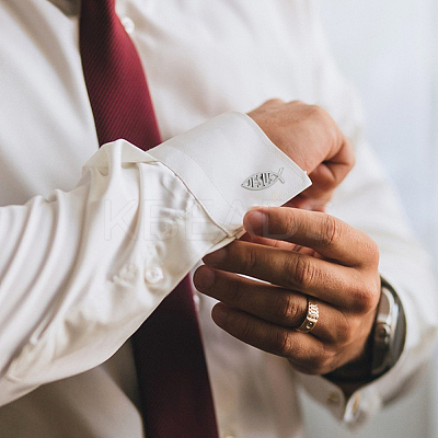 2 Pairs Stainless Steel Cufflinks AJEW-FH0006-22P-1