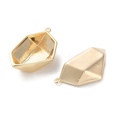 Brass Pendant Rhinestone Settings KK-C079-13G-1