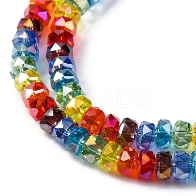 Electroplate & Gradient Color Glass Beads Strands LAMP-M023-01-1