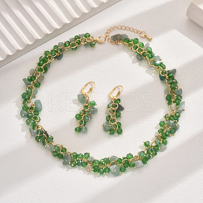 Fashionable Vintage Glass Jewelry Set QY6308-1