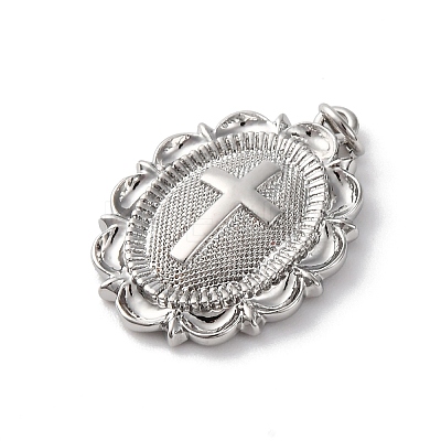 Brass Pendants with Jump Ring LS-KK-V016-09P-1