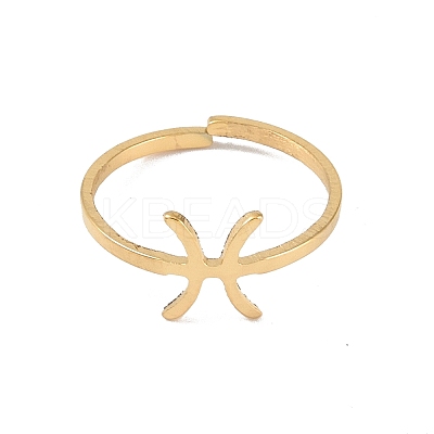 Real 18K Gold Plated 304 Stainless Steel Adjustable Finger Ring RJEW-L115-01G-03-1