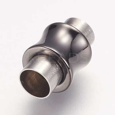 304 Stainless Steel Magnetic Clasps with Glue-in Ends STAS-F124-04B-1