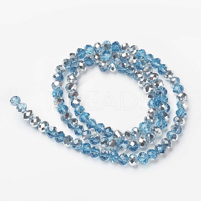 Electroplate Transparent Glass Beads Strands EGLA-A034-T2mm-M18-1