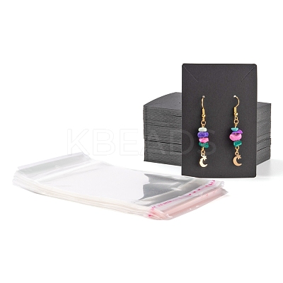 200Pcs 2 Style Cardboard Display Cards and OPP Cellophane Bags CDIS-LS0001-05C-1