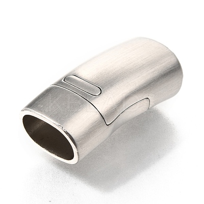 Tarnish Resistant 304 Stainless Steel Magnetic Clasps with Glue-in Ends STAS-C020-07P-1
