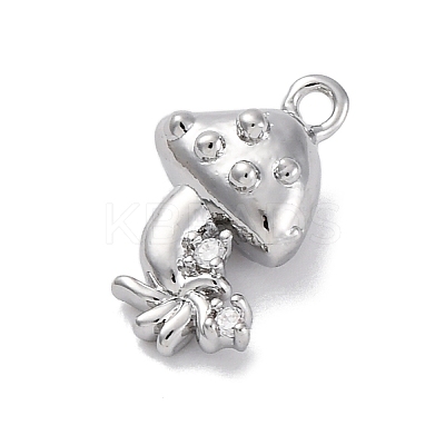 Brass Micro Pave Cubic Zirconia Pendants KK-D288-06P-1