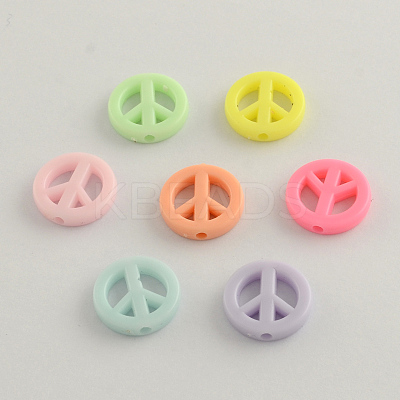 Opaque Acrylic Beads X-SACR-Q098-05-1