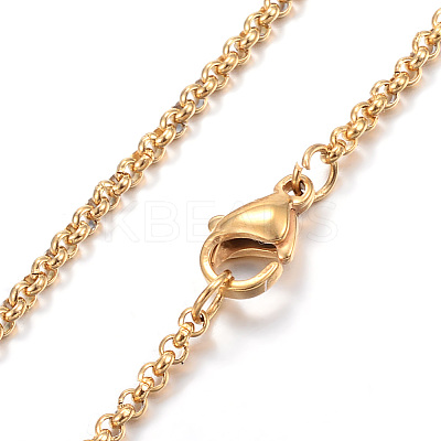 304 Stainless Steel Rolo Chains Necklaces NJEW-G278-02G-B-1
