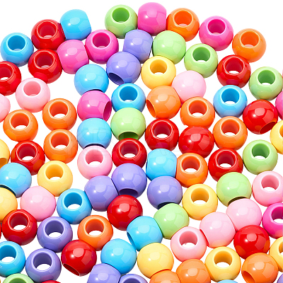 200Pcs Opaque Acrylic Beads SACR-SP0001-35A-1