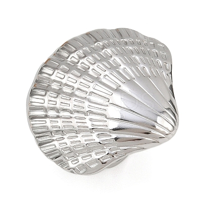 Adjustable 304 Stainless Steel Cuff Rings for Women RJEW-B135-05P-1