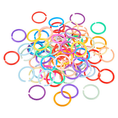 140Pcs 14 Styles Plastic Twisted Loose Leaf Book Binder Hinged Rings FIND-TA0008-26-1
