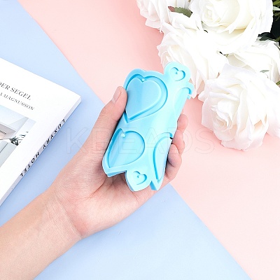 DIY Heart Shape Earring Silicone Mold Kits DIY-OC0002-79-1