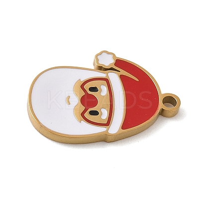 Christmas Themes 304 Stainless Steel Enamel Pendants STAS-K312-04B-G-1
