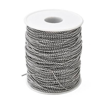 Tarnish Resistant 201 Stainless Steel Ball Chainswith Spool CHS-R008-26-100m-1