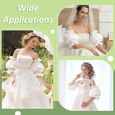 Polyester Bridal Sleeves for Women AJEW-WH0696-593-1