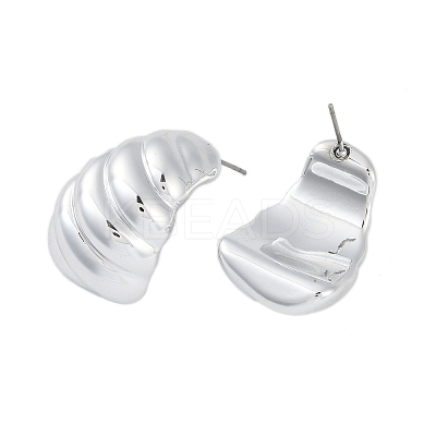 Teardrop CCB Plastic Stud Earrings for Women EJEW-Q382-02P-1
