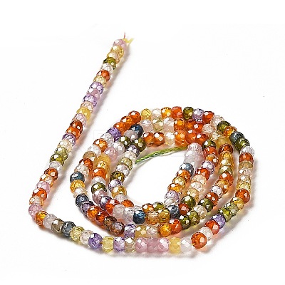 Cubic Zirconia Bead Strands ZIRC-G001-01L-1