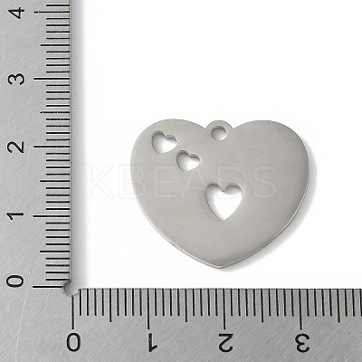 304 Stainless Steel Filigree Pendants STAS-E501-07P-1