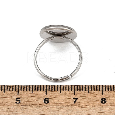 304 Stainless Steel Cuff Ring Components STAS-D372-05P-01D-1