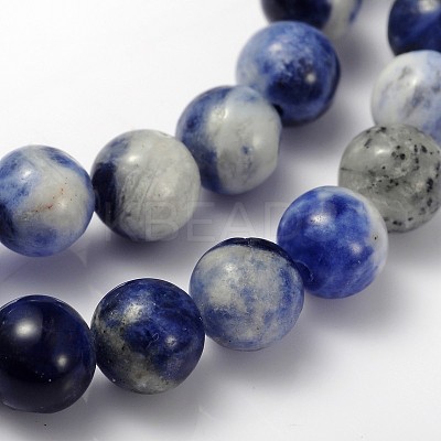 Natural Sodalite Beads Strand X-GSR8mmC013-1
