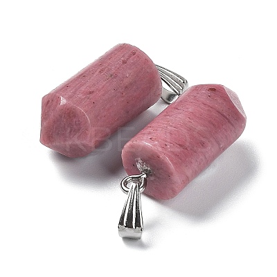 Natural Rhodonite Pointed Pendants G-E596-02P-02-1