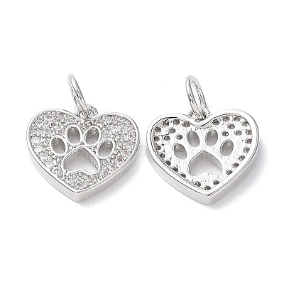 Brass Micro Pave Cubic Zirconia Pendants KK-R148-01P-1