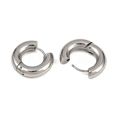 202 Stainless Steel Polishing Hoop Earrings EJEW-M106-02P-08-1