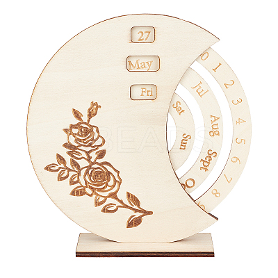 Wood Millennial Calendar Home Decorations FIND-WH0152-581-1