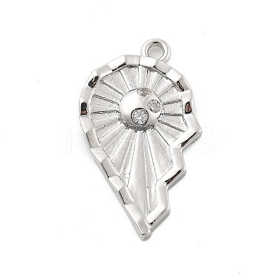 Brass Micro Pave Cubic Zirconia Pendants KK-L228-25A-P-1