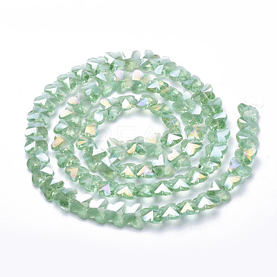 Electroplate Glass Beads EGLA-Q091-14mm-B12-1