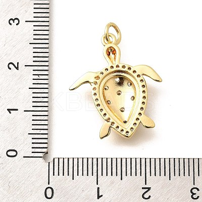 Brass Micro Pave Cubic Zirconia Pendants KK-Q040-02I-G-1