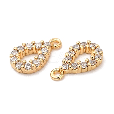 Brass Micro Pave Cubic Zirconia Pendants KK-B074-04G-1