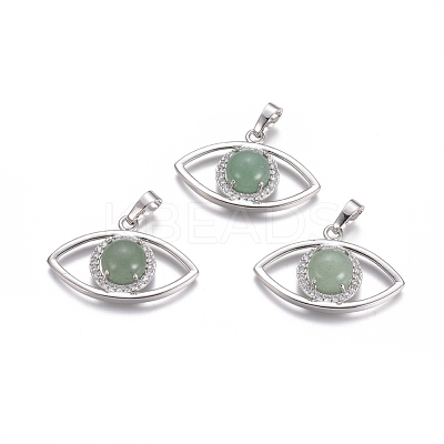 Natural Green Aventurine Pendants G-L512-H09-1