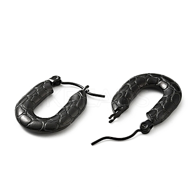 Ion Plating(IP) 304 Stainless Steel Rectangle Chunky Hoop Earrings for Women EJEW-G293-05EB-1