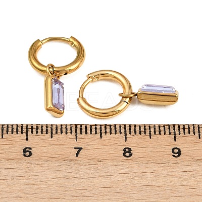 304 Stainless Steel Rectangle Hoop Earrings EJEW-I320-29G-1