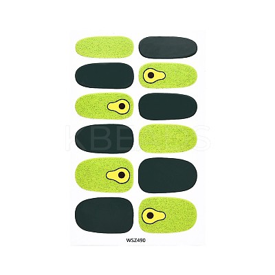 Avocados & Strawberries & Flowers Full Cover Nail Art Stickers MRMJ-T109-WSZ-M2-1