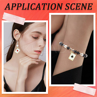 40Pcs 4 Colors Zinc Alloy Enamel Pendants ENAM-SC0009-97-1