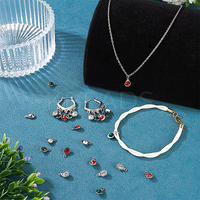 20Pcs Faceted Glass Charms RGLA-TADJ0001-01H-1