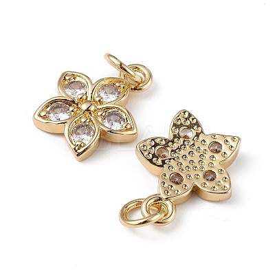 Rack Plating Brass Micro Pave Cubic Zirconia Charms KK-F848-13G-1