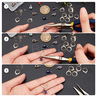 DIY Teardrop Earring Making Kit DIY-GA0003-93-1