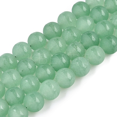 Frosted Natural White Jade Beads Strands G-T138-10mm-209D-1