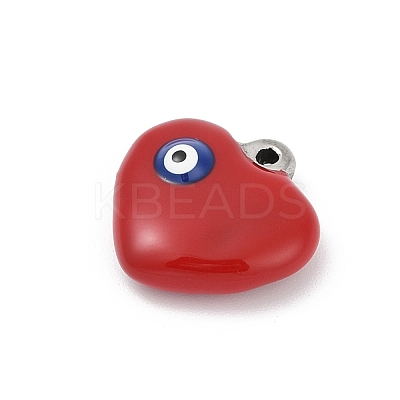304 Stainless Steel Enamel Pendants STAS-Q350-19P-1