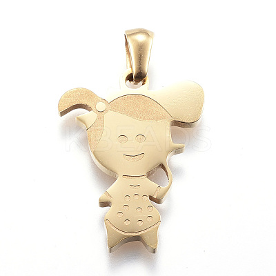 Ion Plating(IP) 304 Stainless Steel Pendants STAS-K162-026G-1