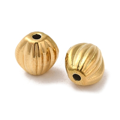 304 Stainless Steel Corrugated Beads STAS-I203-30G-1