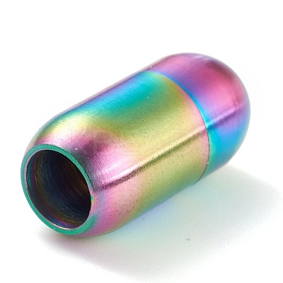 Ion Plating(IP) 304 Stainless Steel Magnetic Clasps with Glue-in Ends STAS-G239-13C-1