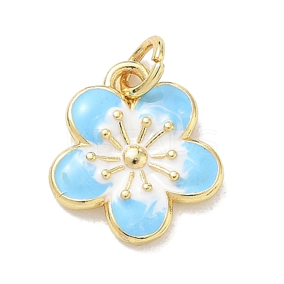 Brass Enamel Pendants KK-CBA3F25-05G-02-1