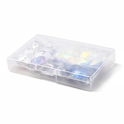 40Pcs 4 Colors Romantic Valentines Ideas Glass Charms RGLA-SZ0001-01-1