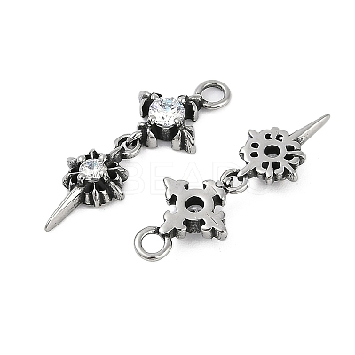 316 Surgical Stainless Steel Micro Pave Cubic Zirconia Pendants LS-STAS-G349-03AS-02-1