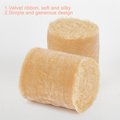 5 Yards Polyester Frayed Ribbon OCOR-WH0082-226B-04-1